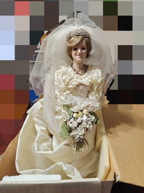 Danbury Mint Princess Diana Porcelain Bride Doll Royal Wedding With Box Ebay