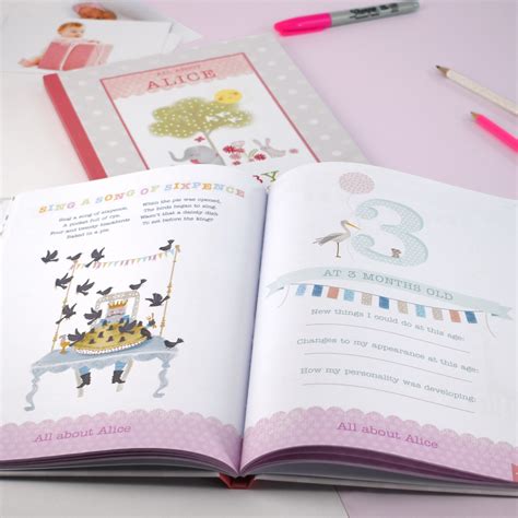 Shop personalized baby gifts with our online tool. Personalised Girl's Baby Record Book | Love My Gifts