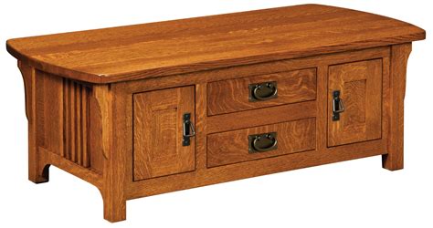 Paint or stain to appeal to any décor. Craftsman Cabinet Coffee Table | Amish Solid Wood Coffee ...