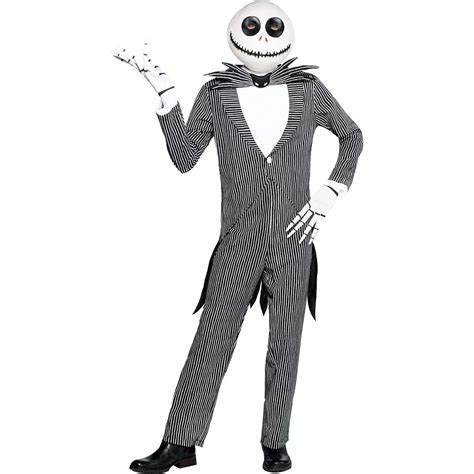 Adult Pinstripe Jack Skellington Costume The Nightmare Before