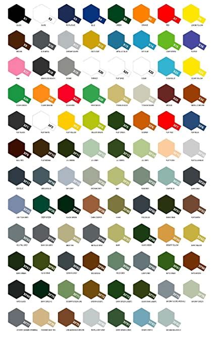 Tamiya Paint Color List