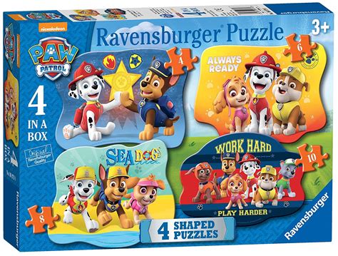 Ravensburger Paw Patrol 4 Shaped Jigsaw Puzzles 4 6 8 10 Pieces