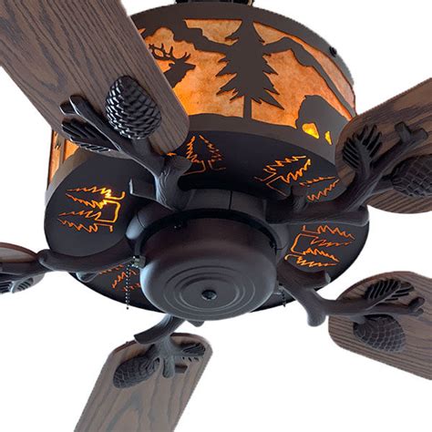 Forest Animals Rustic Ceiling Fan Rustic Lighting And Fans