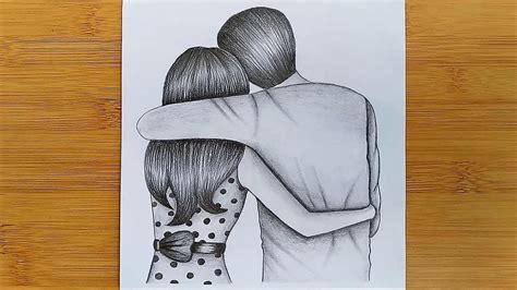 How To Draw Romantic Couple With Pencil Sketch Step By Step Youtube