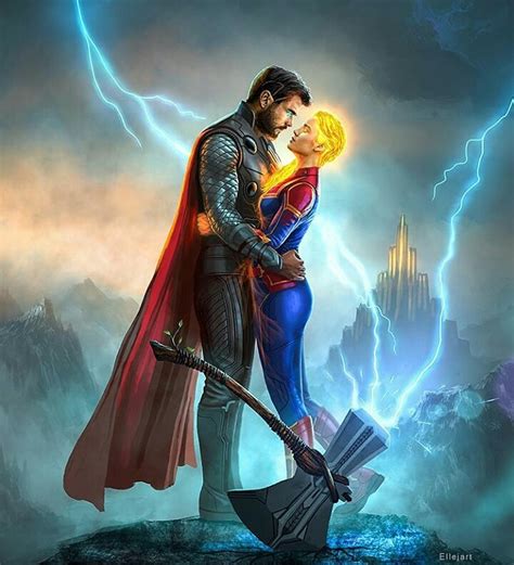New Captain And God Thor Love Romance Poster Rmarvelstudios