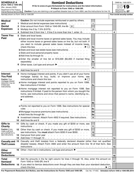 (form 1040) department of the treasury internal revenue service (99) itemized deductions. IRS Form 1040 (1040-SR) Schedule A Download Fillable PDF or Fill Online Itemized Deductions ...