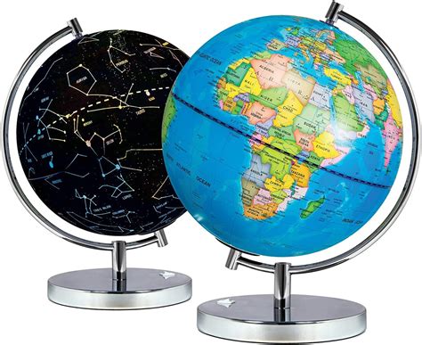 Science Kidz 2 In 1 Illuminated World Globes For Children Light Up