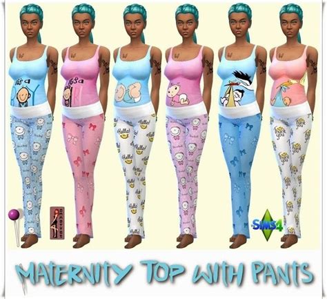 Maternity Top With Pants Maternity Tops Sims Baby Sims 4