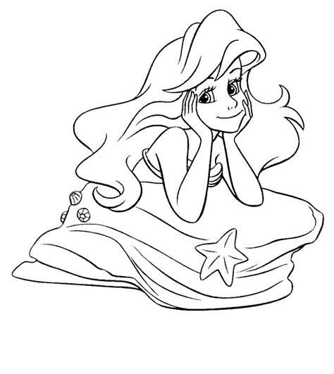 Baby Mermaid Coloring Pages Coloring Home