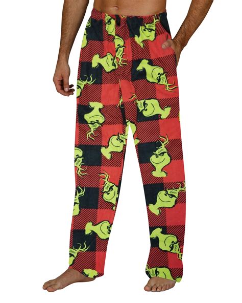 Dr Seuss Dr Seuss Mens Pajama Pants The Grinch Microfleece