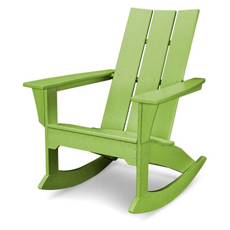 Green stackable patio adirondack chairs size: Outdoor POLYWOODÂ® Modern Recycled Plastic Adirondack ...