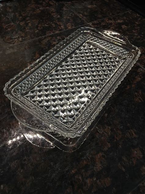 Anchor Hocking Wexford Small Rectangle Serving Glass Tray Glass Tray Tray Wexford
