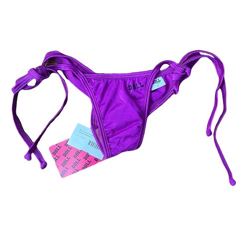 Deadstock Purple Micro String Bikini Bottom Size Depop