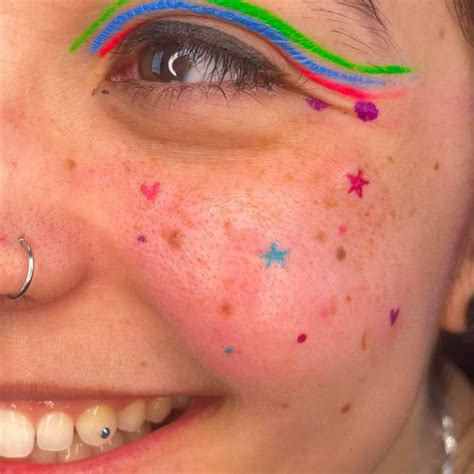 rainbow freckles tattoo cute trend or a risky fad