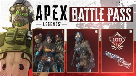 All Rewards And Level 100 Skin Apex Legends Season 1 Battle Pass Youtube