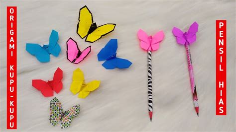 Cara Membuat Hiasan Pensil Dari Origami Kupu Kupu Sarung Pensil Cantik Kreasi Origami