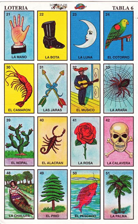 Mexican Loteria Cards