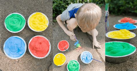 2 Ingredient Homemade Sidewalk Chalk Paint For Kids