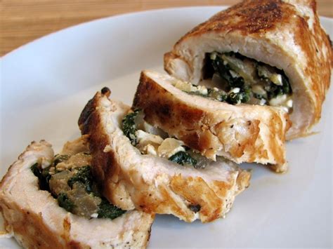 Healthy Recipes Spinach And Feta Chicken Roll Up Recipe
