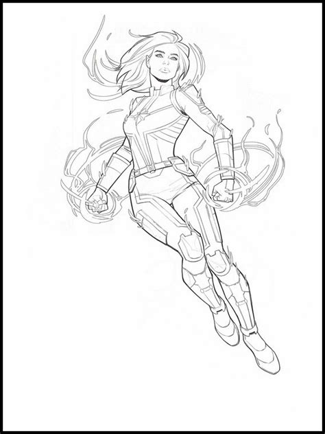 Captain Marvel Free Printable Coloring Book 23