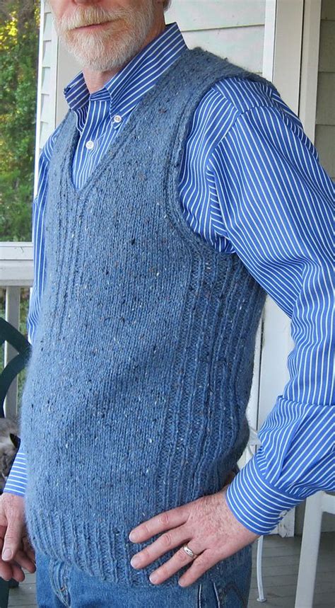 Free Knitting Pattern For Men S Textured Vest Sweater Knitting