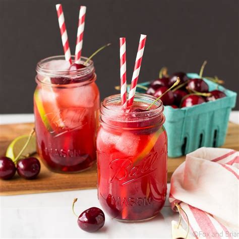 Sparkling Cherry Limeade Recipe Cherry Limeade Mocktail Recipe