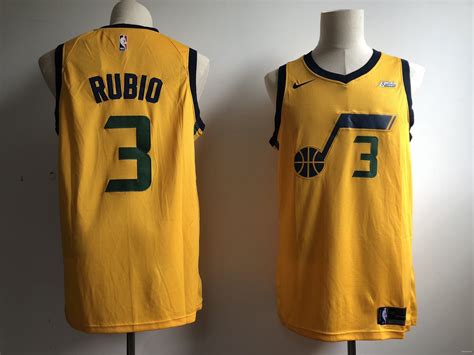 3 Ricky Rubio Stitched Jersey For Men Size S To 2 Xl Yellow