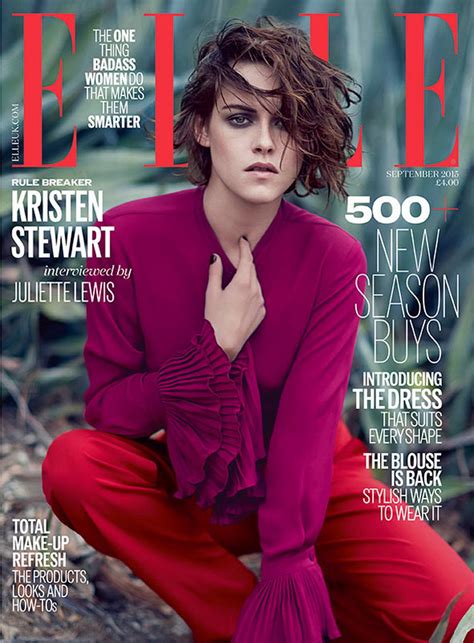 Kristen Stewart Elle Magazine Uk September 2015 Cover And Pics