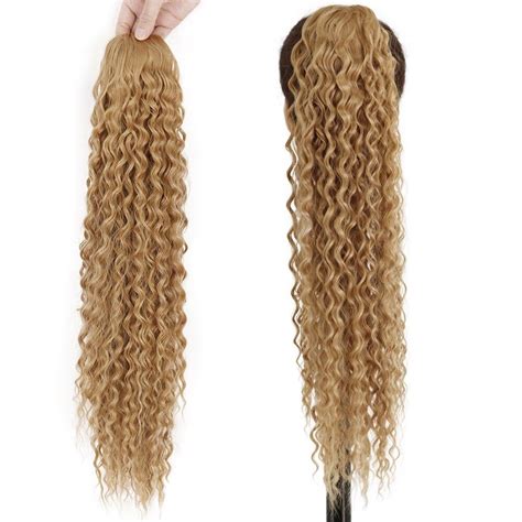 Cheap MISSQUEEN Synthetic Kinky Curly Ponytail 26Inch Clip In Hair
