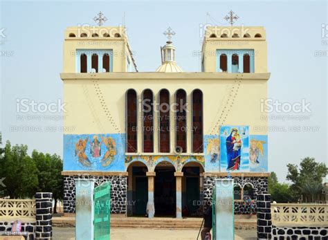 Enda Mariam Coptic Cathedral Entrance On Victory Square Massawa Eritrea