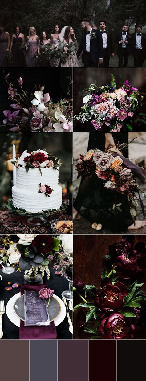 8 Chic Moody Wedding Color Palettes That Celebrate The Season Wedding