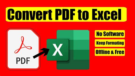 How To Convert Pdf To Excel Youtube