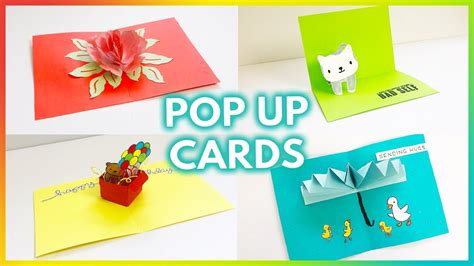 5 Simple And Easy Pop Up Card Tutorials Youtube