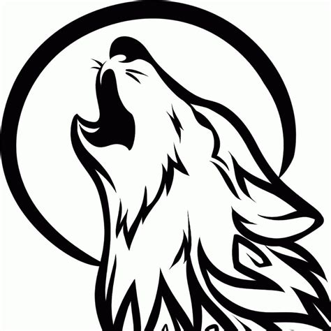 Simple Howling Wolf Drawing 24 Simple Wolf Tattoo Art Design And Ideas