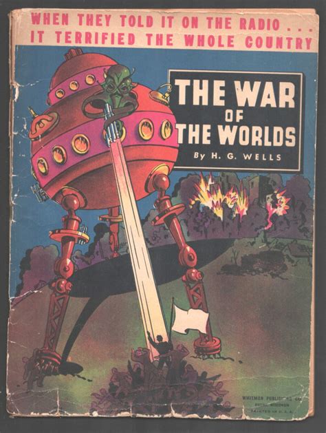 War Of The Worlds 1938 Whitman H G Wells Robot Alien Sci Fi 8 12 X 11