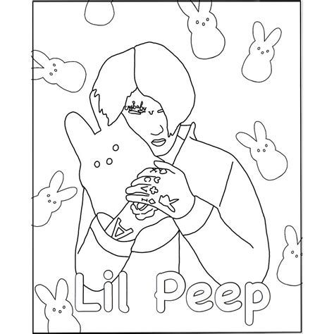 Lil Peep Rapper Coloring Pages