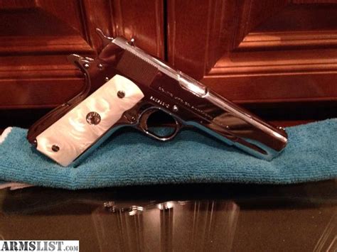 Armslist For Sale 1950 Nickel Colt Commercial 1911 45 With Pearl Grips