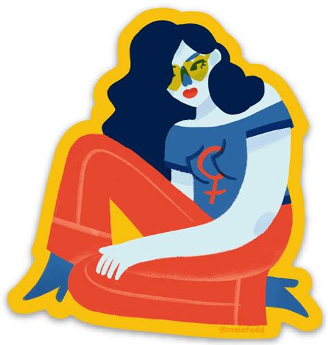 Badass Feminist Babe Sticker Etsy