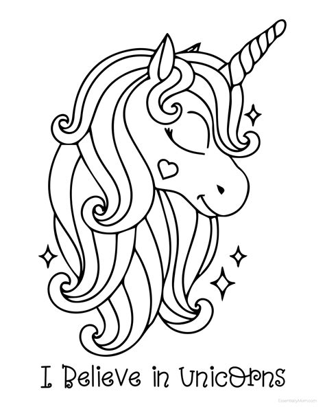 Unicorn Coloring Page Printable Free