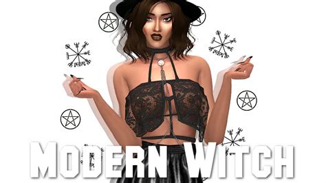 The Sims 4 Create A Sim Modern Witch Full Cc List Youtube