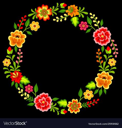 Mexican Floral Pattern Royalty Free Vector Image