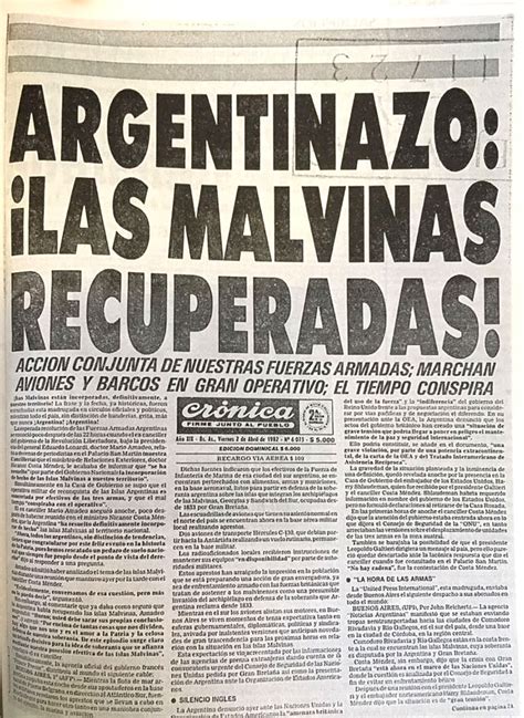 Cómo Se Enteraron Los Argentinos De La Recuperación De Las Malvinas Infobae