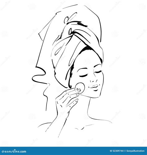 Girl Skin Care Stock Vector Illustration Of Moisturizer 52309744