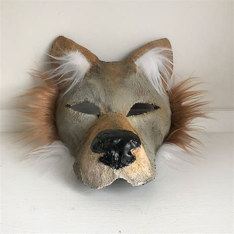 Coyote Therian Canine Mask Etsy
