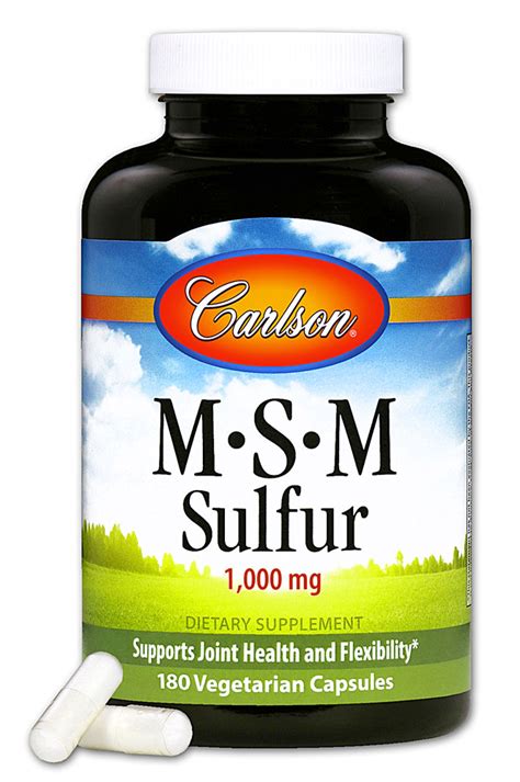 Carlson Msm Sulfur 1000 Mg 180 Capsules Vitacost