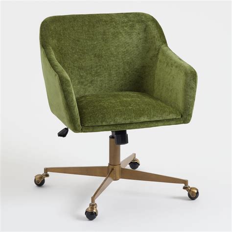 Bring home timeless style with a franklin. Warm Green Mid Century Zarek Office Chair by World Market | Upholstered office chair, Stylish ...