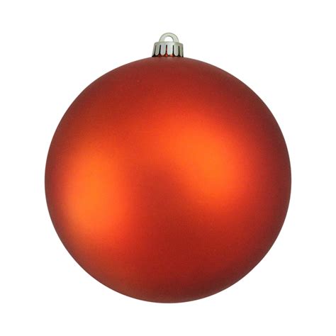 Burnt Orange Matte Shatterproof Christmas Ball Ornament 8 200mm