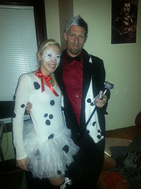 Dalmatian Costume And Mr Cruella Devile 101 Dalmatians Disney Theme Couple Costume Couples