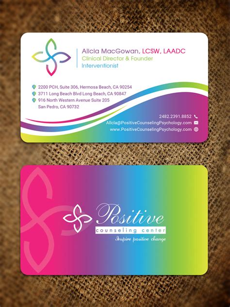 Social Work Business Card Examples Arts Arts