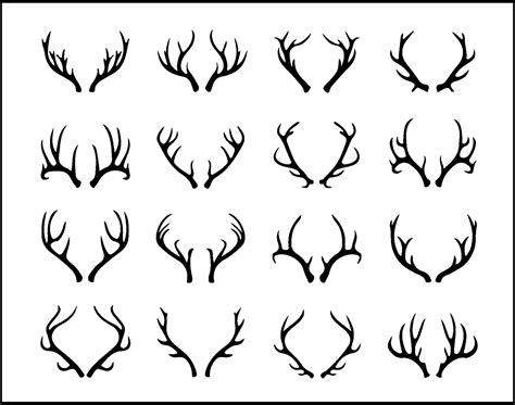 Antlers Svg Bundle Deer Antlers Svg File For Cricut Antler Etsy